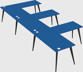 Modern l-shaped office desk