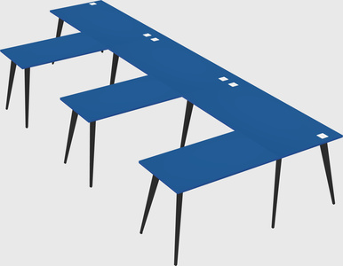 Modern l-shaped office desk