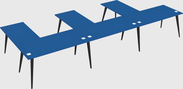 Modern l-shaped office desk
