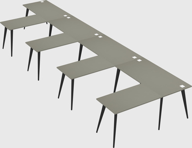 Modern l-shaped office desk