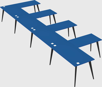 Modern l-shaped office desk