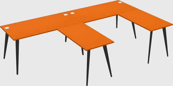 Modern l-shaped office desk