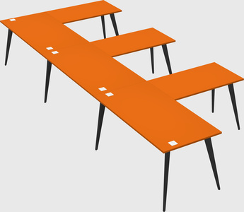 Modern l-shaped office desk