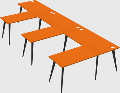 Modern l-shaped office desk
