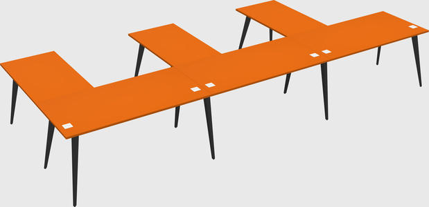 Modern l-shaped office desk
