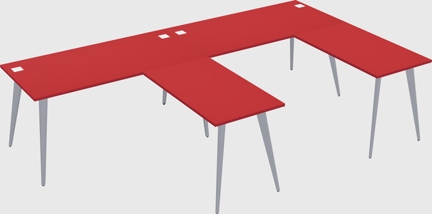 Modern l-shaped office desk