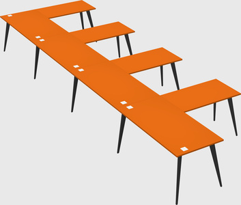 Modern l-shaped office desk