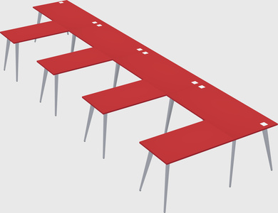 Modern l-shaped office desk