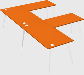 Modern l-shaped office desk