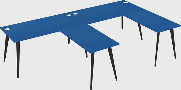 Modern l-shaped office desk