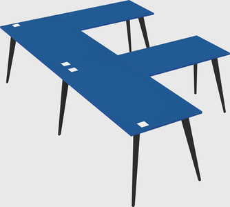 Modern l-shaped office desk