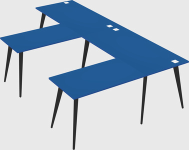 Modern l-shaped office desk