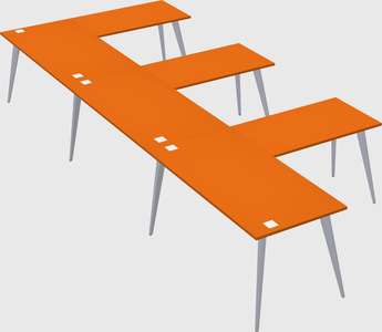 Modern l-shaped office desk
