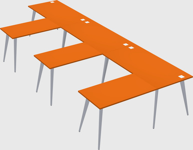 Modern l-shaped office desk