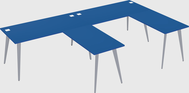 Modern l-shaped office desk