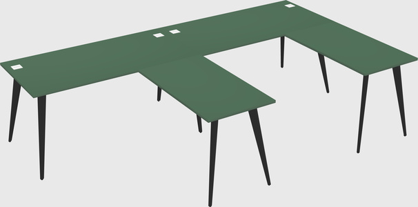 Modern l-shaped office desk