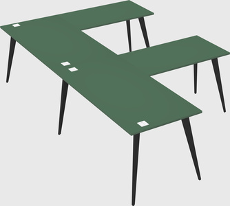 Modern l-shaped office desk