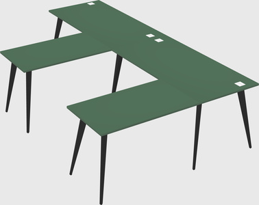 Modern l-shaped office desk