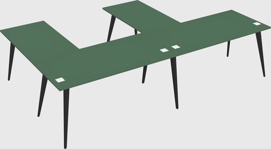 Modern l-shaped office desk