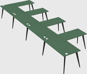 Modern l-shaped office desk
