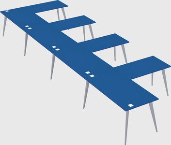 Modern l-shaped office desk