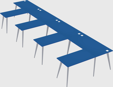 Modern l-shaped office desk
