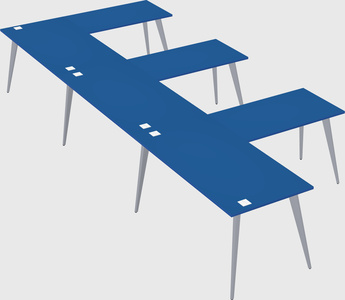 Modern l-shaped office desk
