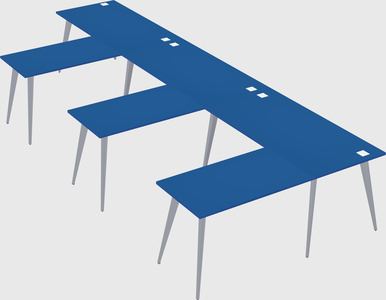 Modern l-shaped office desk