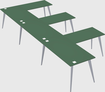 Modern l-shaped office desk