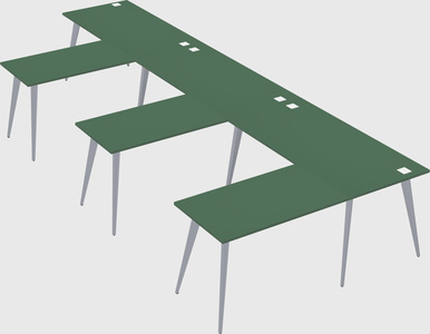 Modern l-shaped office desk