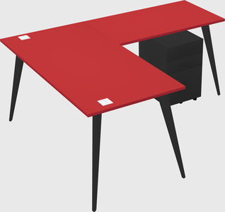 Modern l-shaped office desk