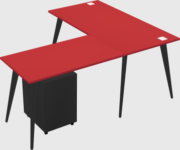 Modern l-shaped office desk