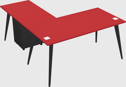 Modern l-shaped office desk