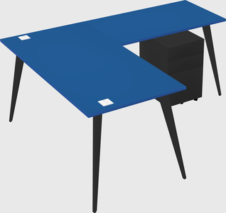 Modern l-shaped office desk
