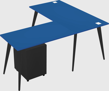 Modern l-shaped office desk