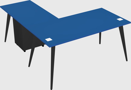 Modern l-shaped office desk