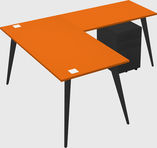 Modern l-shaped office desk