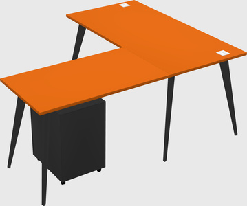 Modern l-shaped office desk