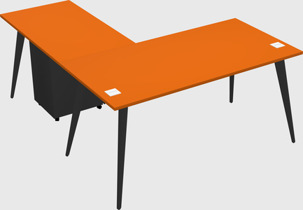 Modern l-shaped office desk