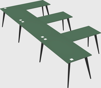 Modern l-shaped office desk