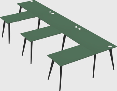 Modern l-shaped office desk