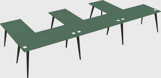 Modern l-shaped office desk