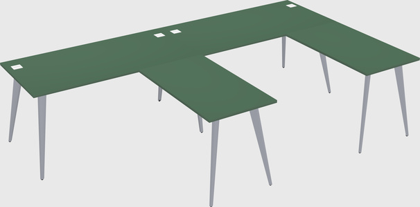 Modern l-shaped office desk