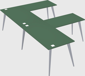Modern l-shaped office desk