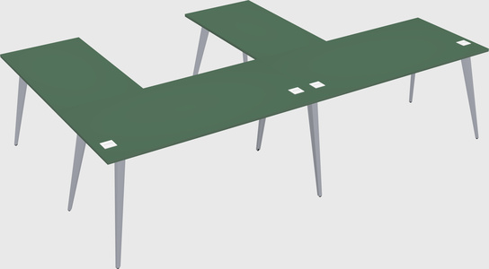 Modern l-shaped office desk