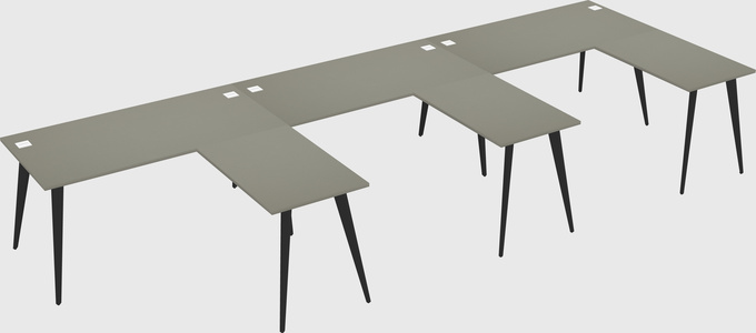 Modern l-shaped office desk