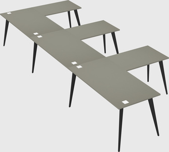 Modern l-shaped office desk