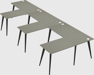 Modern l-shaped office desk