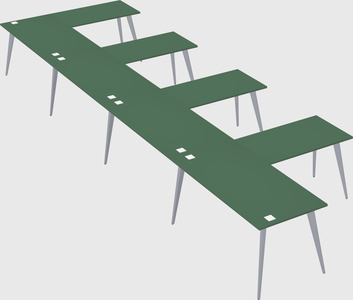 Modern l-shaped office desk
