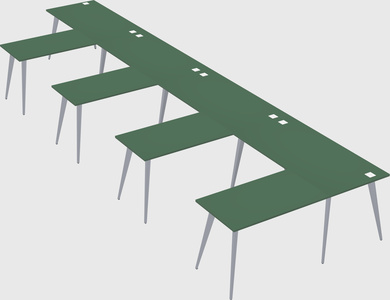 Modern l-shaped office desk